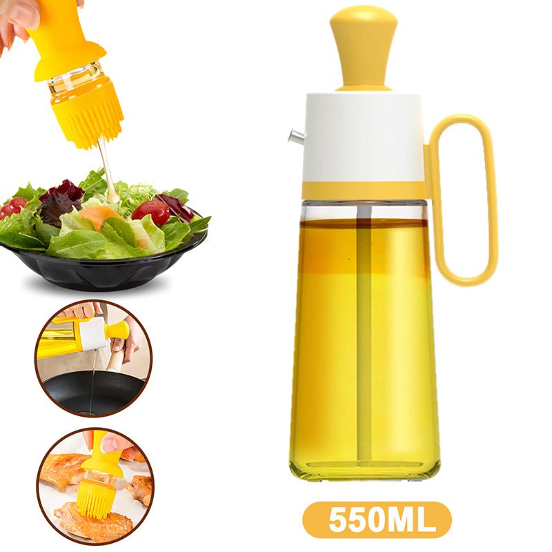 🫒 2-in-1 Oil Dispenser Bottle with Brush (550ML)