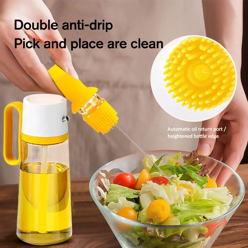 🫒 2-in-1 Oil Dispenser Bottle with Brush (550ML)