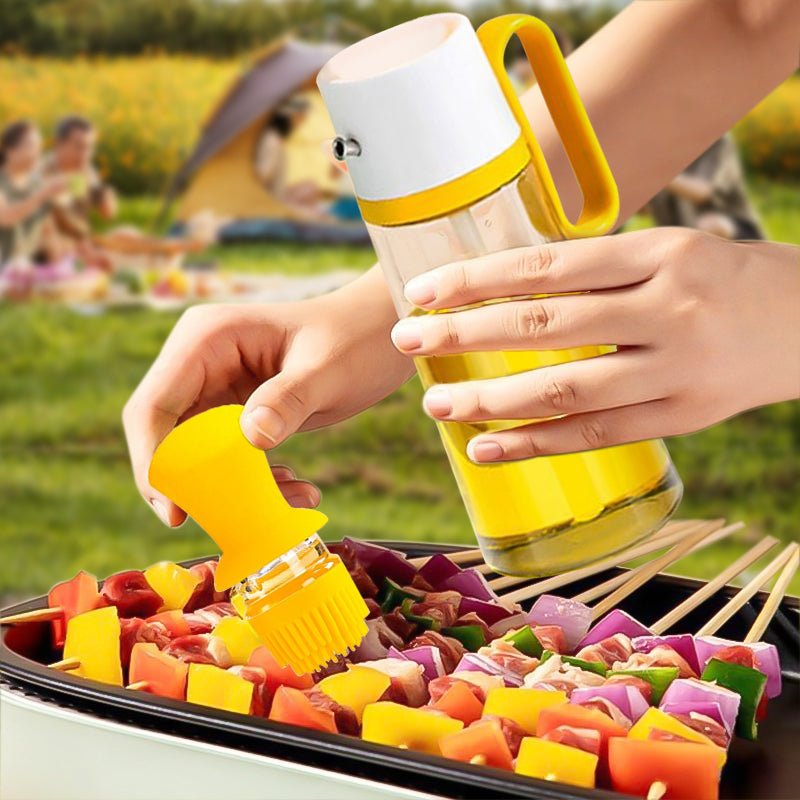 🫒 2-in-1 Oil Dispenser Bottle with Brush (550ML)