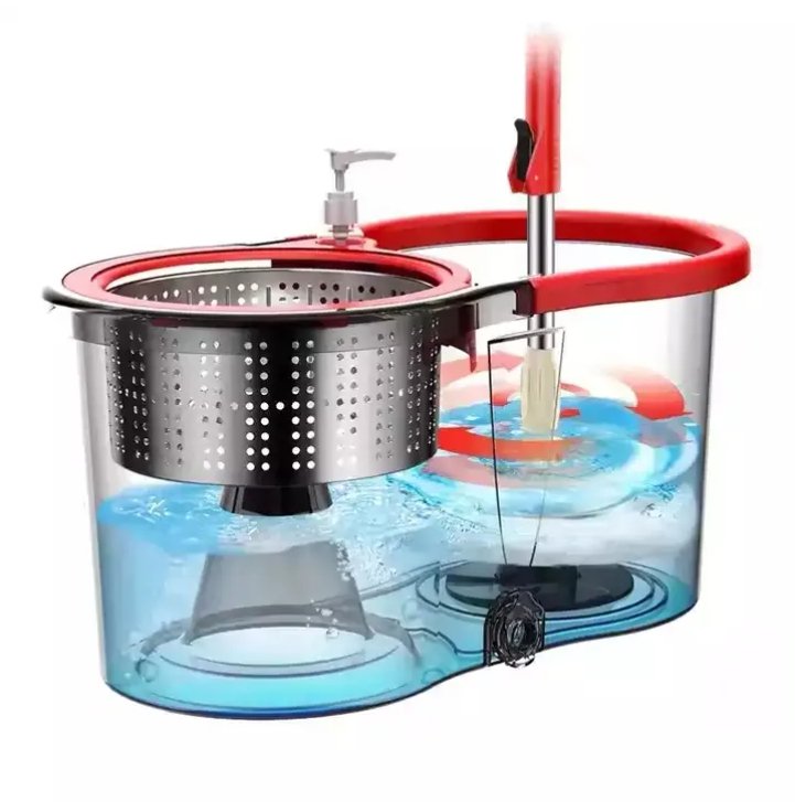 🧼 360° Spin Cleaning Mop (Dual Bucket System)