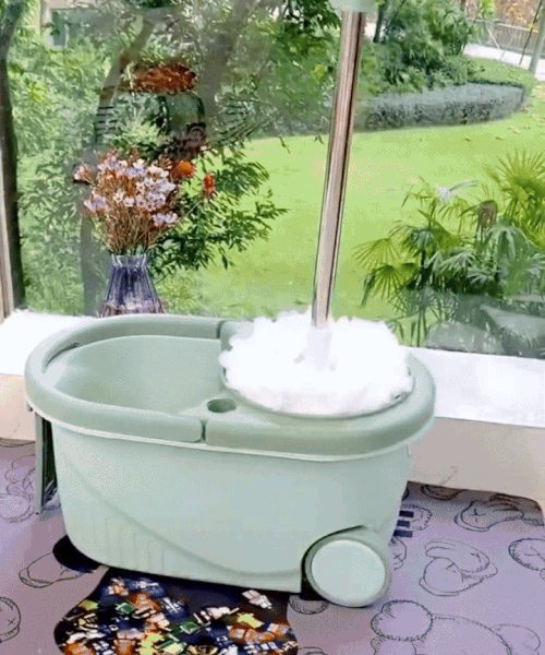 🧼 360° Spin Cleaning Mop (Dual Bucket System)