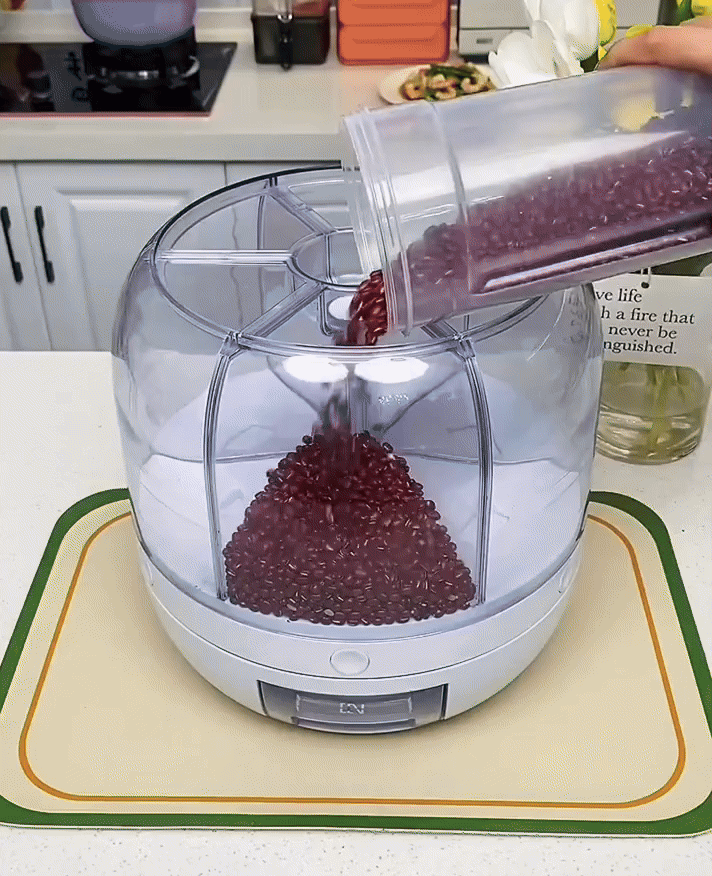 🍚 Rotating Food Storage Dispenser (Multi-Grain Container)