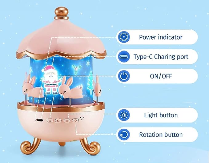 Bunny's Carousel Projection Lamp