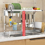 🍽️ Multi-Function Kitchen Dish Rack (Over Sink Organizer)