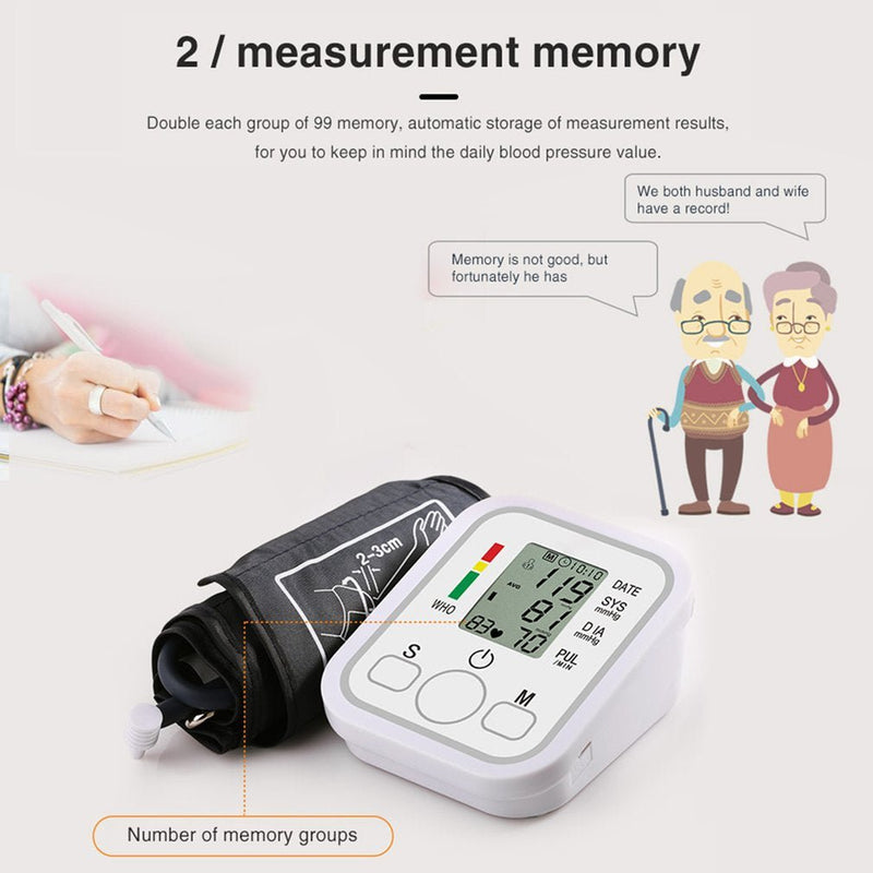 🩺 Digital Arm Blood Pressure Monitor (Electronic Sphygmomanometer)