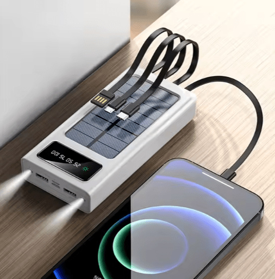 🔋 30000mAh Solar Power Bank (Fast Charging)