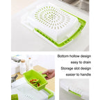 🥬 3-in-1 Multi-Function Cutting Board with Drain Basket