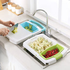 🥬 3-in-1 Multi-Function Cutting Board with Drain Basket