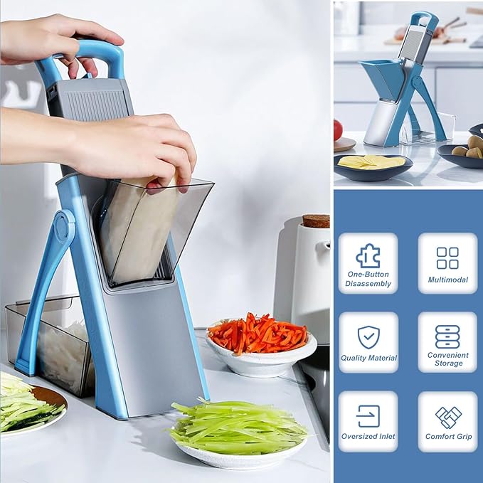🥗 Multi-Function Vegetable Cutter with Storage Box