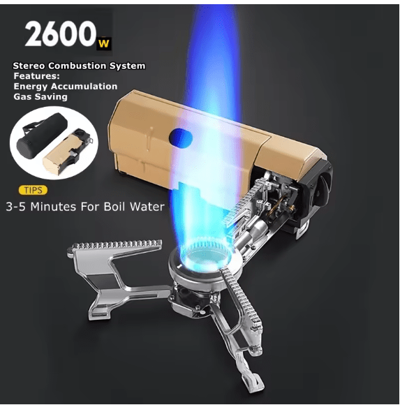 🔥 Portable Camping Stove (Cassette Style – 2600W)