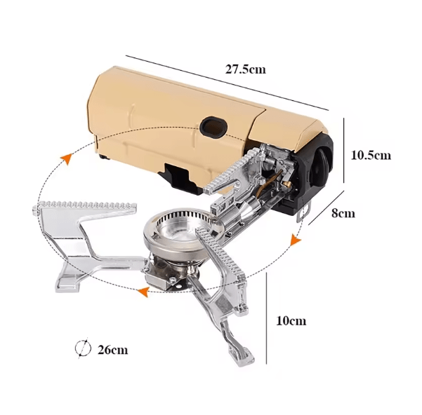 🔥 Portable Camping Stove (Cassette Style – 2600W)