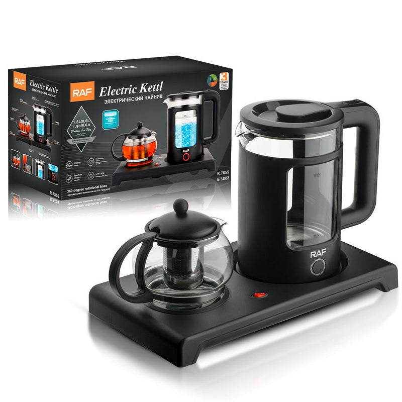 RAF Electric Kettle Set (1.8L + Teapot, 1500W) 🔥
