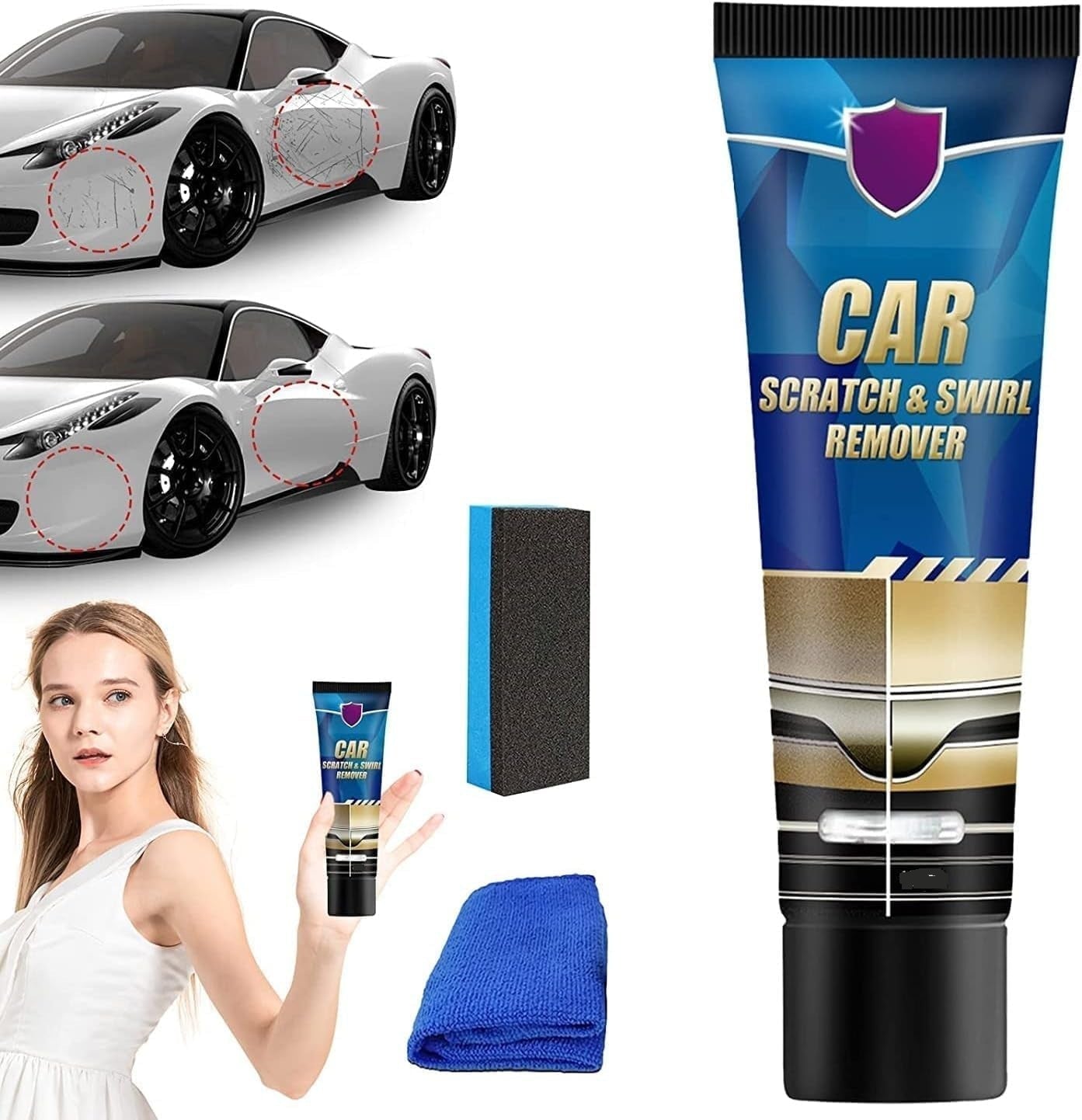 Rayhong Car Scratch Remover – Swirl Mark & Paint Restorer (60ml)