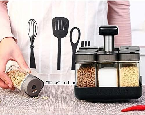 🌶️ Revolving Spice Rack (9-Piece Set