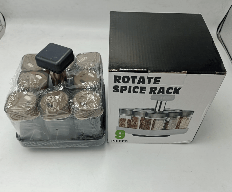 🌶️ Revolving Spice Rack (9-Piece Set