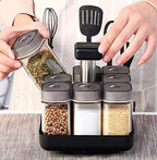 🌶️ Revolving Spice Rack (9-Piece Set