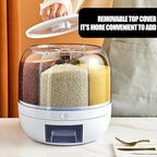 🍚 Rotating Food Storage Dispenser (Multi-Grain Container)