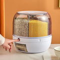 🍚 Rotating Food Storage Dispenser (Multi-Grain Container)