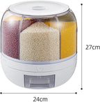 🍚 Rotating Food Storage Dispenser (Multi-Grain Container)