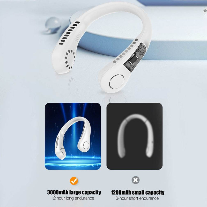 Vaneless Neck Hanging Fan – Bladeless Wearable Cooling Fan